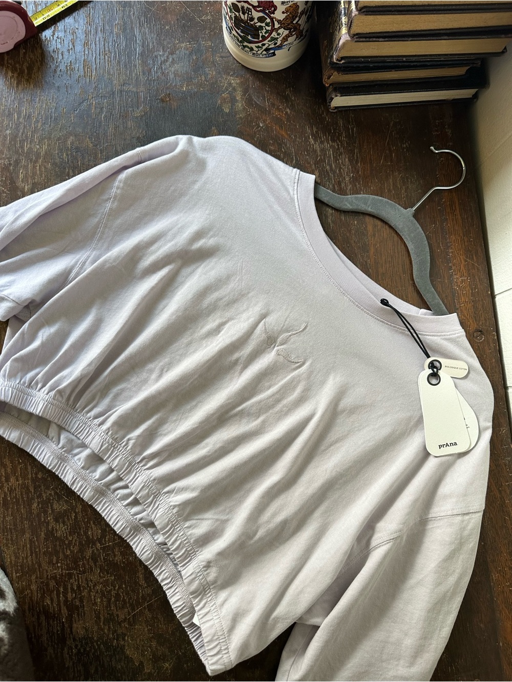 Prana Lavender Cropped Tee - Picture 4 of 6